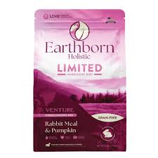 Earthborn Venture Rabbit Meal and Pumpkin Dog Kibble, 4lb bag