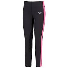 Tuffrider Silicone Knee Patch Riding Tights, Kids