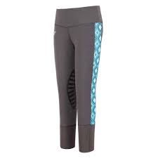 Tuffrider Silicone Knee Patch Riding Tights, Kids