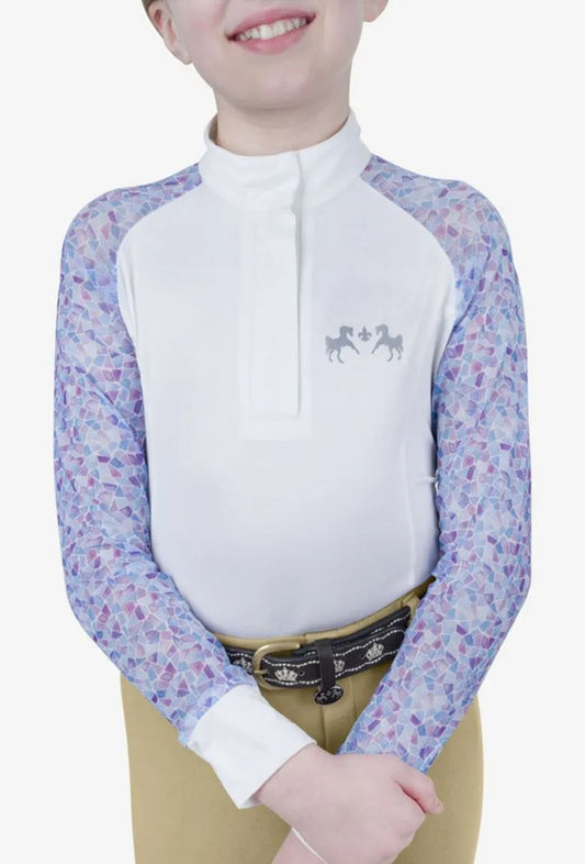 Equine Couture Mesh Sleeve Show Shirts, Kids