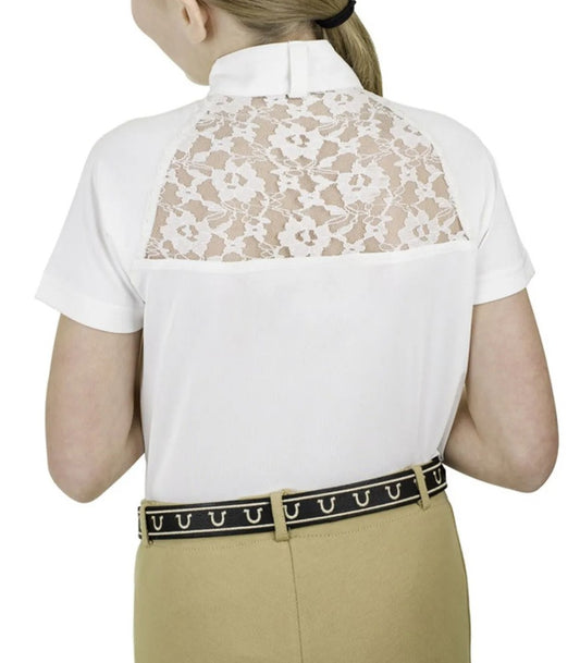 Equine Couture Short Sleeve Show Shirt With Magnet Closure, Kids