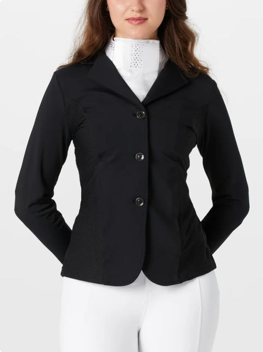 Hybrid Navy Show Coat, Ovation mesh