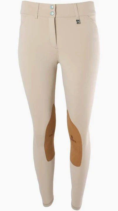 Romfh Beige Euroseat Knee Patch Breeches, Ladies, pants008