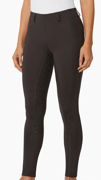 34 Black GripTec Full Seat Silicone Aerowick Tights, Ladies pants013