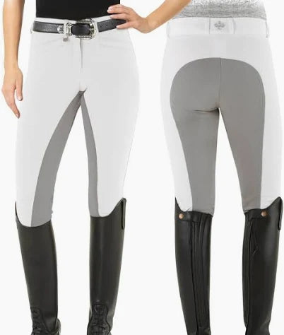 Ovation Celebrity Classic White/Grey Full Seat Breeches, Ladies