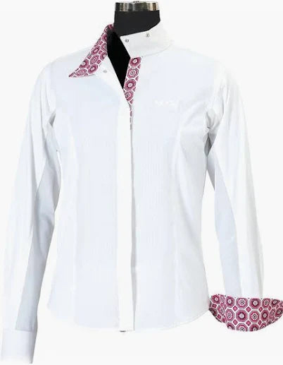 Equine Couture LS Pink Kelsey Snap Show Shirts, Ladies, 024